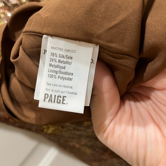 PAIGE “Noah” bronze dust dress. Size Small. NWT - Picture 15 of 15